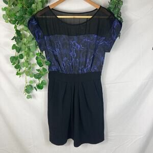 BCBGeneration mesh top color block dress 4